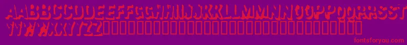 フォントFailure – 紫の背景に赤い文字