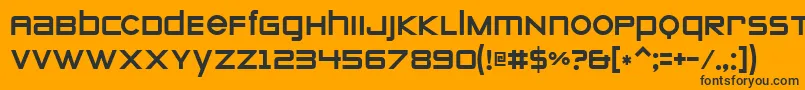 Zeroes Font – Black Fonts on Orange Background