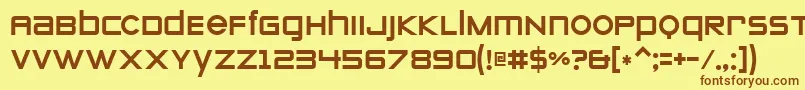 Zeroes Font – Brown Fonts on Yellow Background