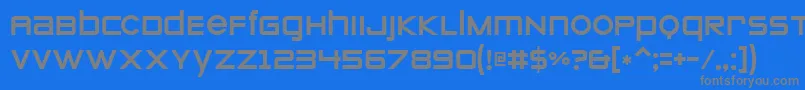 フォントZeroes – 青い背景に灰色の文字