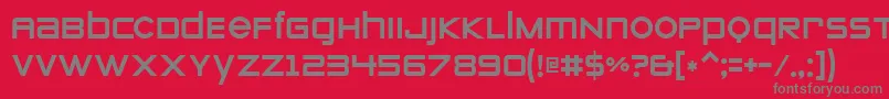 Zeroes Font – Gray Fonts on Red Background