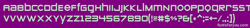 Zeroes Font – Green Fonts on Purple Background