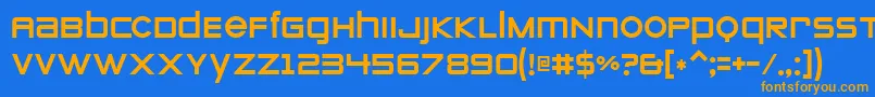 Zeroes Font – Orange Fonts on Blue Background