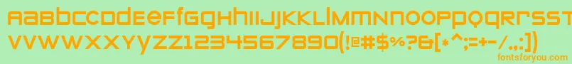Zeroes Font – Orange Fonts on Green Background