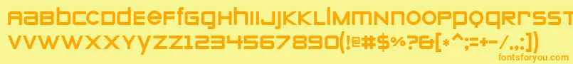 Zeroes Font – Orange Fonts on Yellow Background