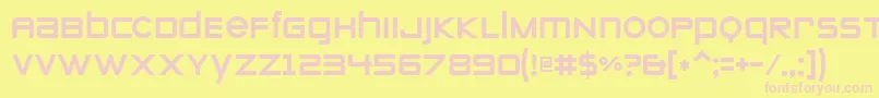 Zeroes Font – Pink Fonts on Yellow Background