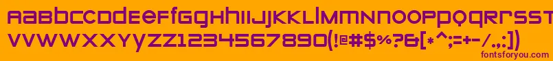 Zeroes Font – Purple Fonts on Orange Background
