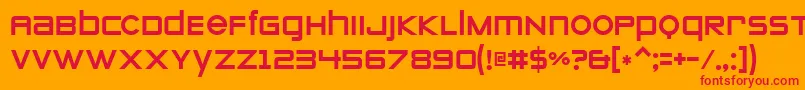 Zeroes Font – Red Fonts on Orange Background