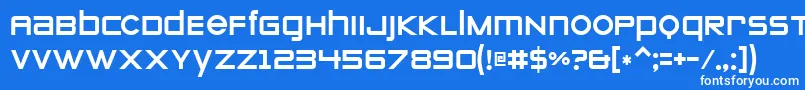 フォントZeroes – 青い背景に白い文字