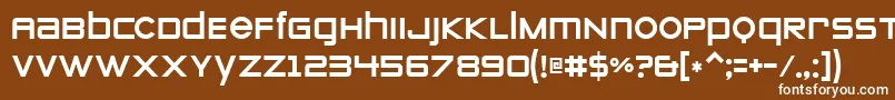 フォントZeroes – 茶色の背景に白い文字