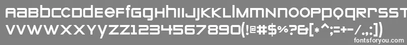 フォントZeroes – 灰色の背景に白い文字