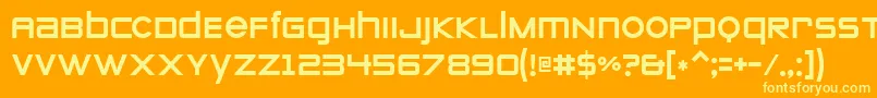 Zeroes Font – Yellow Fonts on Orange Background