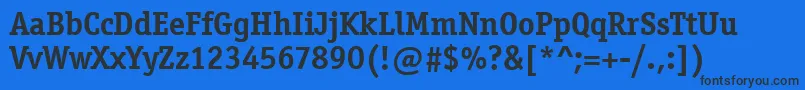 OfficinaSerifItcTtBold Font – Black Fonts on Blue Background
