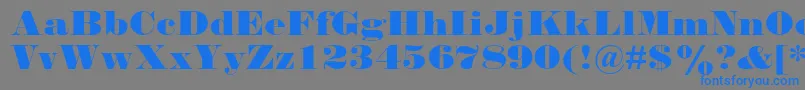 Falstaffmtstd Font – Blue Fonts on Gray Background