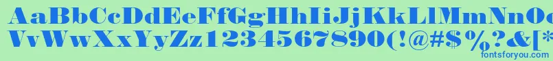 フォントFalstaffmtstd – 青い文字は緑の背景です。