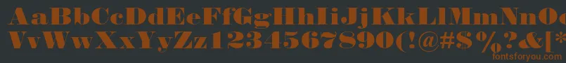 Falstaffmtstd-fontti – ruskeat fontit mustalla taustalla