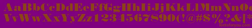 Fonte Falstaffmtstd – fontes marrons em um fundo roxo