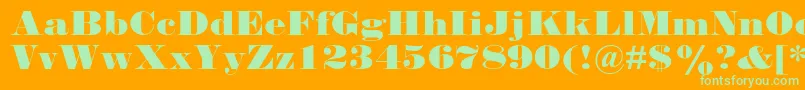 Falstaffmtstd Font – Green Fonts on Orange Background