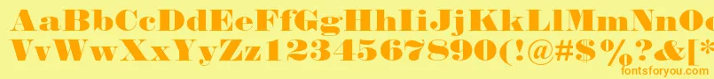 Falstaffmtstd Font – Orange Fonts on Yellow Background