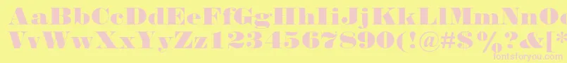 Falstaffmtstd-fontti – vaaleanpunaiset fontit keltaisella taustalla