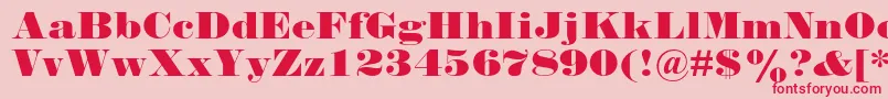 Falstaffmtstd Font – Red Fonts on Pink Background