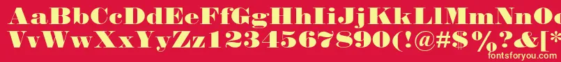 Falstaffmtstd Font – Yellow Fonts on Red Background