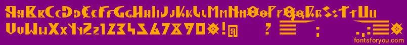 HunLegion Font – Orange Fonts on Purple Background