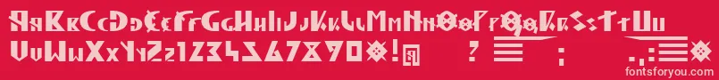 HunLegion Font – Pink Fonts on Red Background