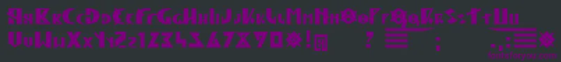 HunLegion Font – Purple Fonts on Black Background
