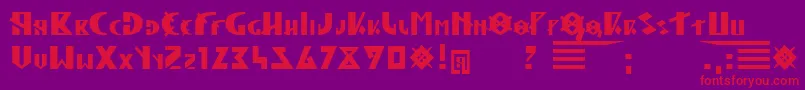 HunLegion Font – Red Fonts on Purple Background