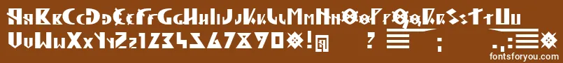 HunLegion Font – White Fonts on Brown Background