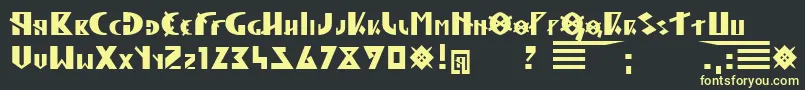 HunLegion Font – Yellow Fonts on Black Background