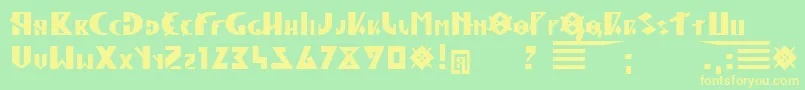 HunLegion Font – Yellow Fonts on Green Background