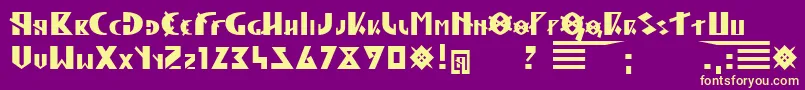 HunLegion Font – Yellow Fonts on Purple Background