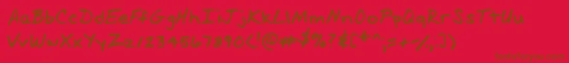 Scott Font – Brown Fonts on Red Background