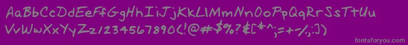 Scott Font – Gray Fonts on Purple Background