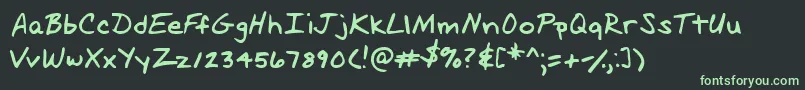 Scott Font – Green Fonts on Black Background