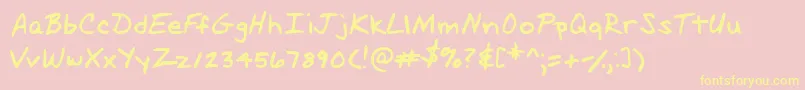 Scott Font – Yellow Fonts on Pink Background