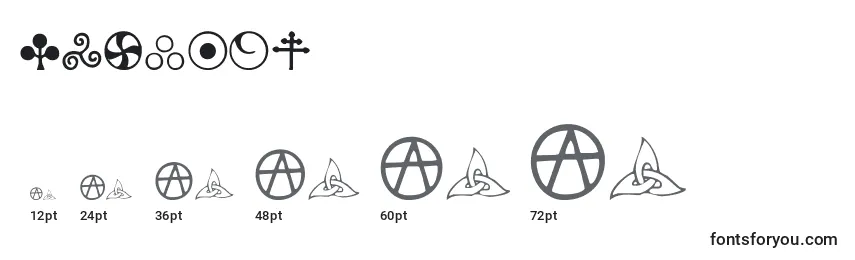 Zymbols Font Sizes