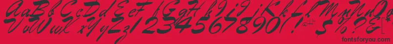 fuente GilRegular – Fuentes Negras Sobre Fondo Rojo