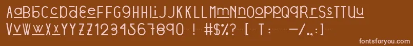 フォントStratfordSansDemo – 茶色の背景にピンクのフォント