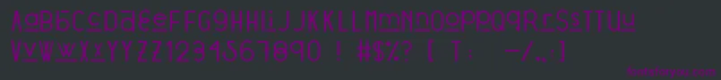 フォントStratfordSansDemo – 黒い背景に紫のフォント