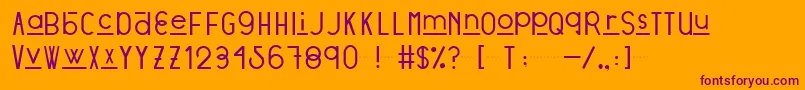 StratfordSansDemo Font – Purple Fonts on Orange Background