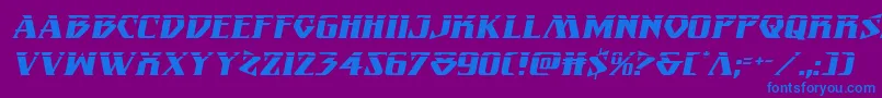 Eternalknightlaserital Font – Blue Fonts on Purple Background