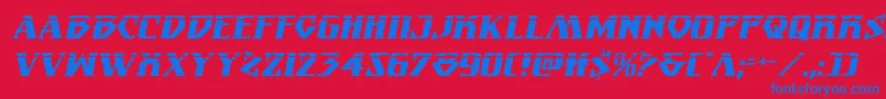 Eternalknightlaserital Font – Blue Fonts on Red Background