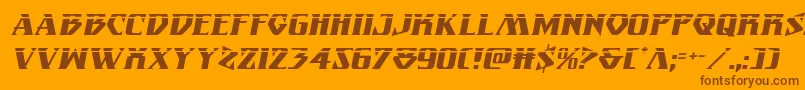 Eternalknightlaserital Font – Brown Fonts on Orange Background