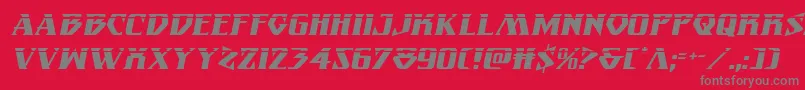 Eternalknightlaserital Font – Gray Fonts on Red Background