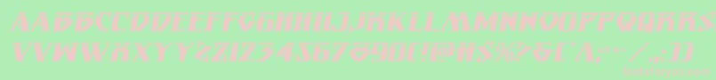 Eternalknightlaserital Font – Pink Fonts on Green Background