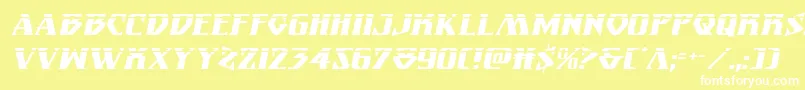 Eternalknightlaserital Font – White Fonts on Yellow Background