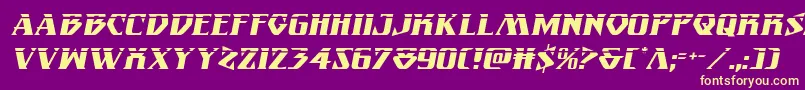 Eternalknightlaserital Font – Yellow Fonts on Purple Background